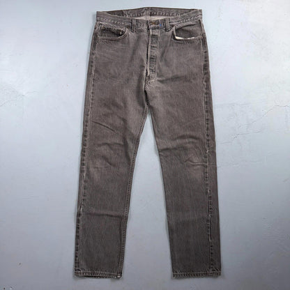 Levis 501 Vintage 80s USA XX Straight Leg Jeans Black Light Gray 36x34 Act 35x32