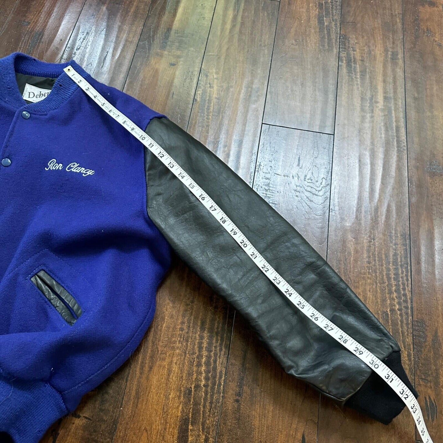 Ford VTG Dehen Varsity Blue V8 Columbia River Letterman 70s Jacket Size 44