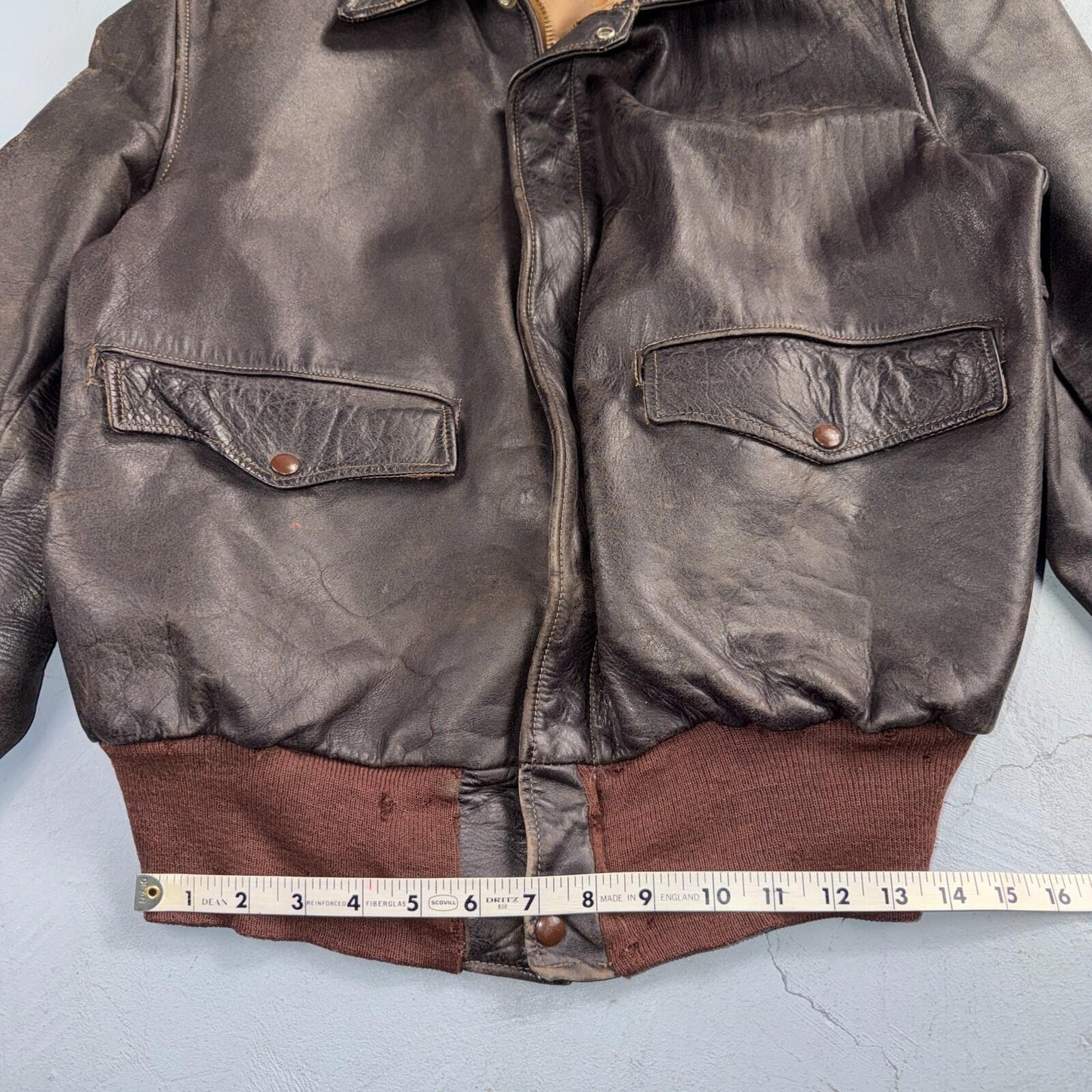VTG 50s Sierra Sportswear Horsehide Leather Jacket Distressed Buco A2 Bomber