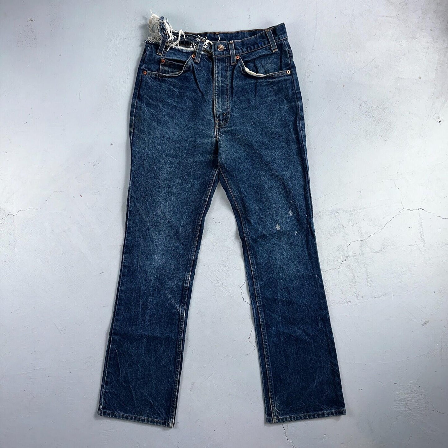 Levis 517 Vintage 90s USA Orange Tab Bootcut Flare Blue Worn Jeans Thrash 32x32