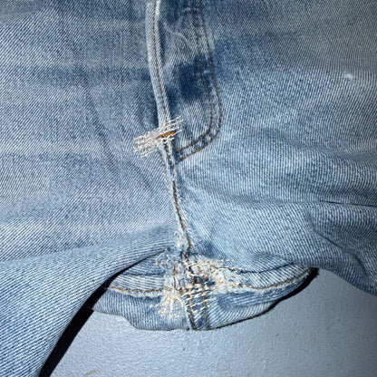 Levis 501 Vintage 80s USA XX Straight Leg Jeans Blue Light Wash 38x36 Act 36x32
