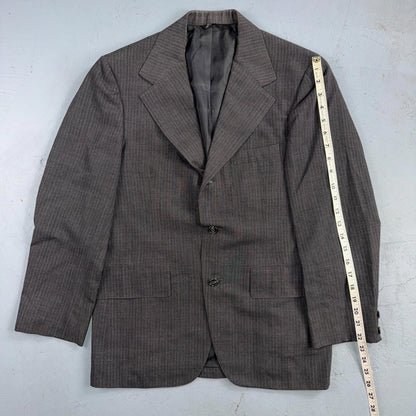 1960s 1950s VTG Mens 2 PC Suit 38 Jacket Coat Pants Gray Union Wool Rockabilly