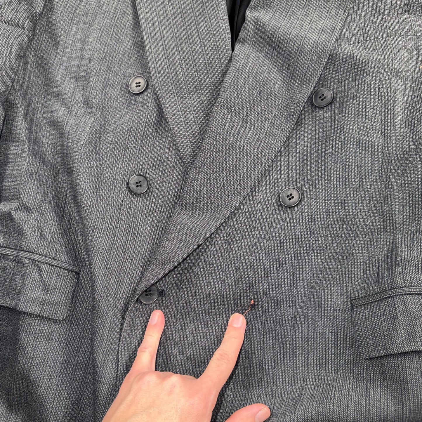Nino Cerruti Men's Size 46 Double-Breasted Premium Blazer Jacket Made in USA