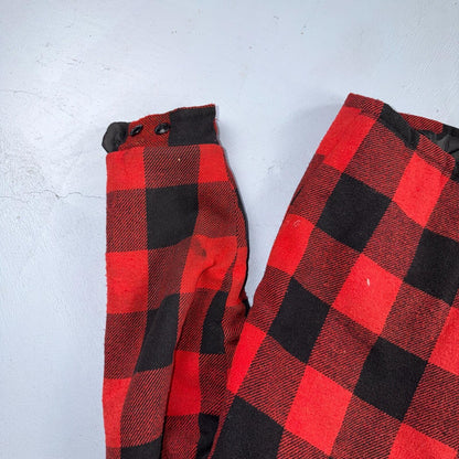 VTG 1960s 60s Cotton Buffalo Plaid Lined Insulated Zip Up Jacket Large Mackinaw