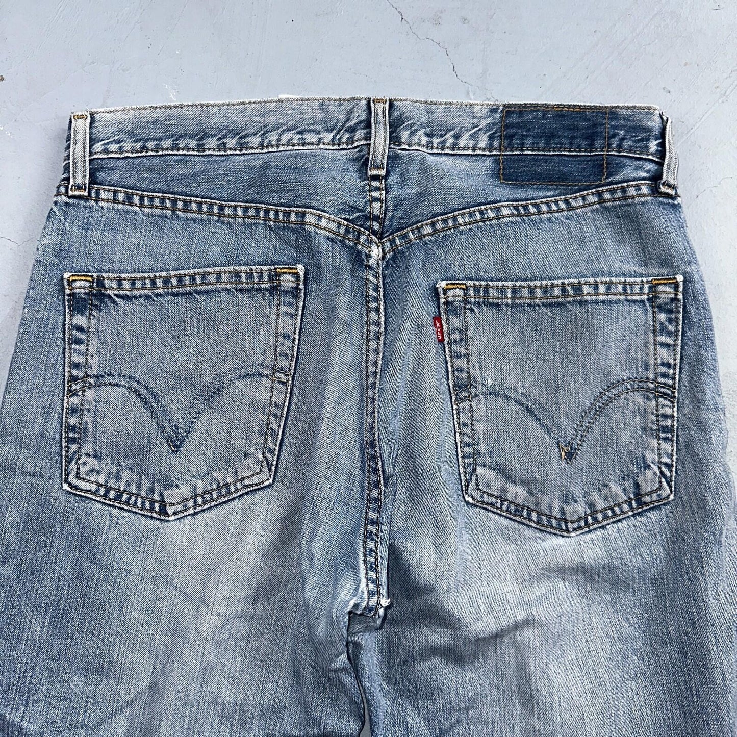 Levis 501 Vintage Y2K 90s XX Straight Leg Jeans Blue Light Wash 33x34 Act 33x30