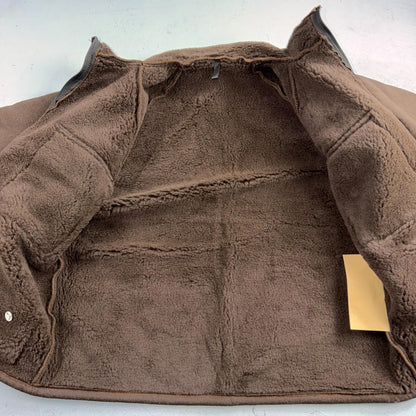 VTG 90s Sherpa Lined Full Zip Cold Weather Jacket Large Synthetic Fiber Bear