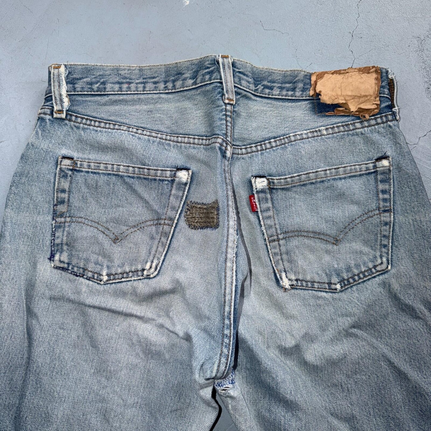 Levis 501 Vintage 80s Redline Selvedge USA XX Jeans Light Wash 34x32 Act 32x30