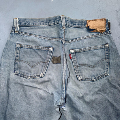 Levis 501 Vintage 80s Redline Selvedge USA XX Jeans Light Wash 34x32 Act 32x30