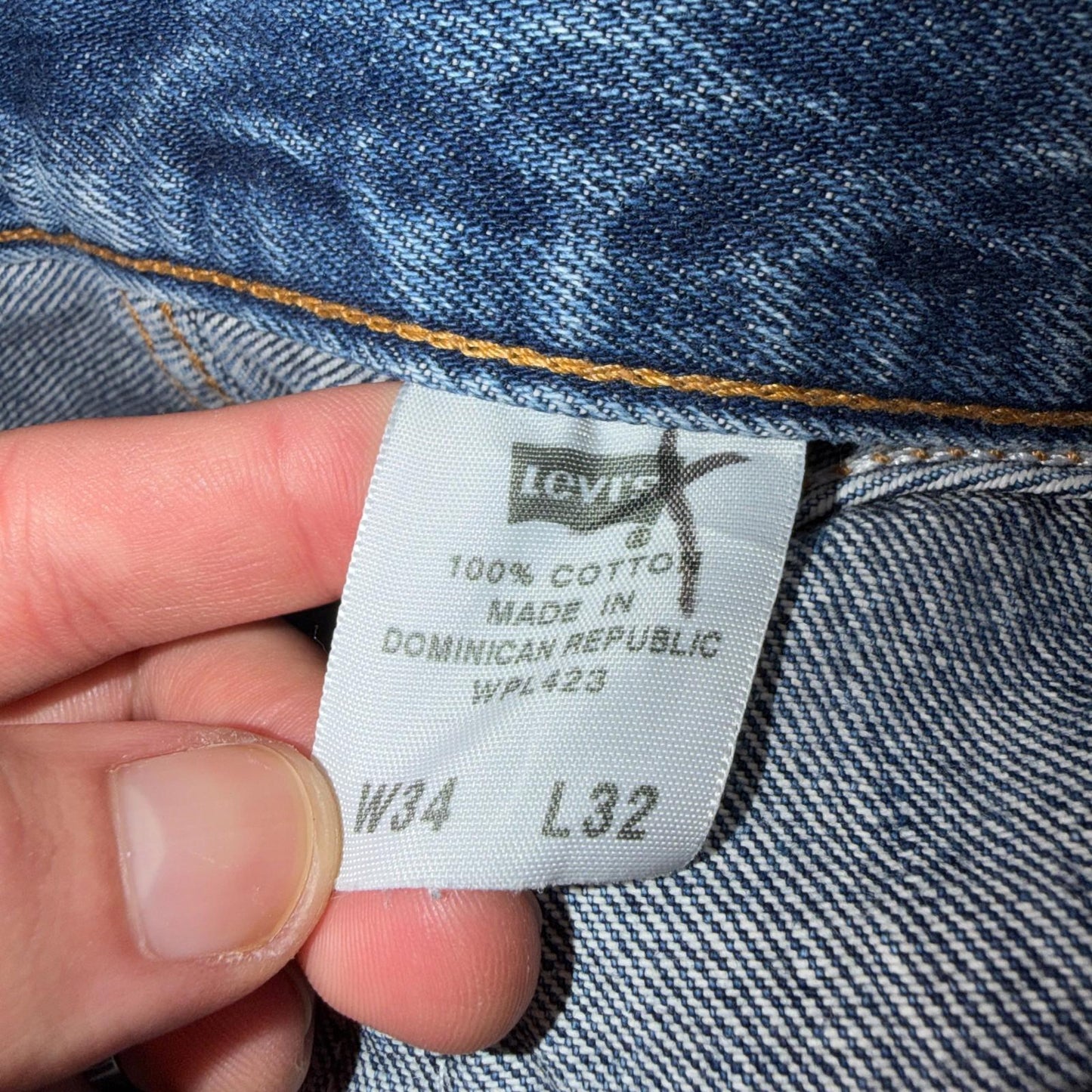Levis 501 Vintage Y2K 90s XX Straight Leg Jeans Blue Med Wash 34x32 Act 32x30