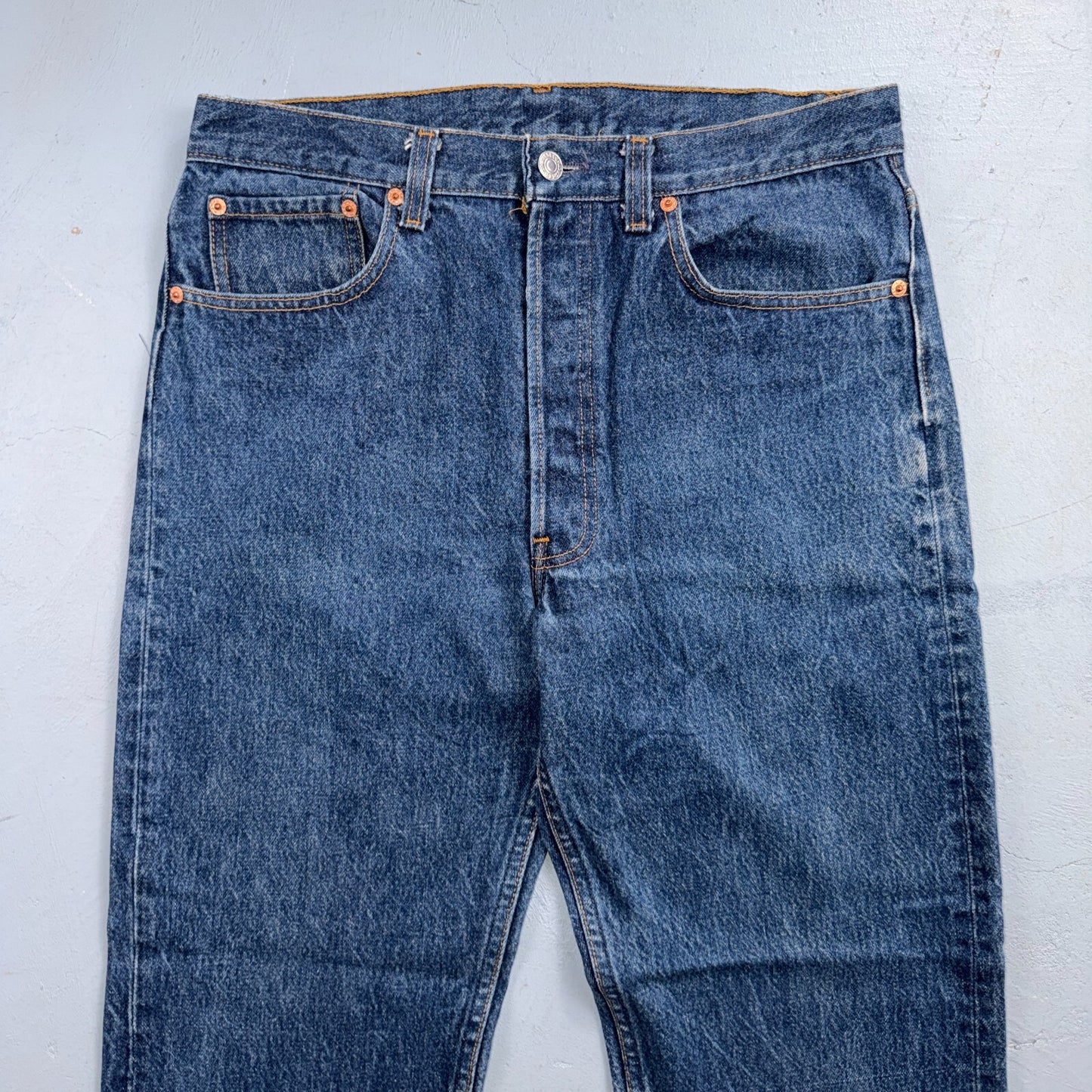 Levis 501 Vintage 80s USA XX Straight Leg Jeans Blue Dark Wash 34x30 Act 32x27