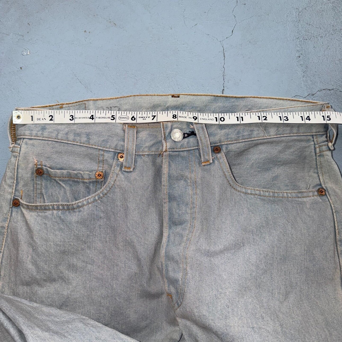 Levis 501 Vintage 80s Redline Selvedge USA XX Jeans Bleach Wash 32x40 Act 30x35
