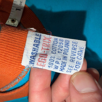 Vintage 70s Ego Trix T-Shirt Jersey Raglan USA Blue Orange #12 Distressed