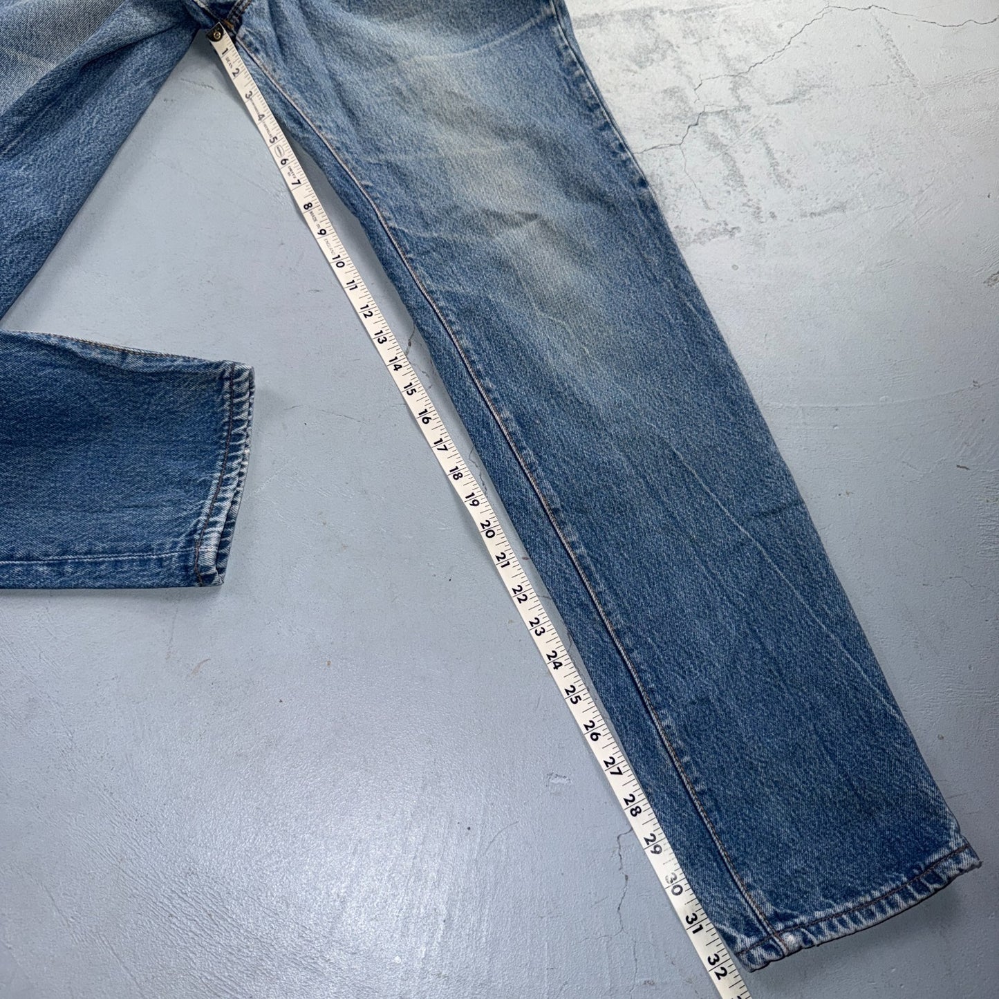 Levis 501 Vintage 80s USA XX Straight Leg Jeans Blue Med Wash Womens Act 29x32