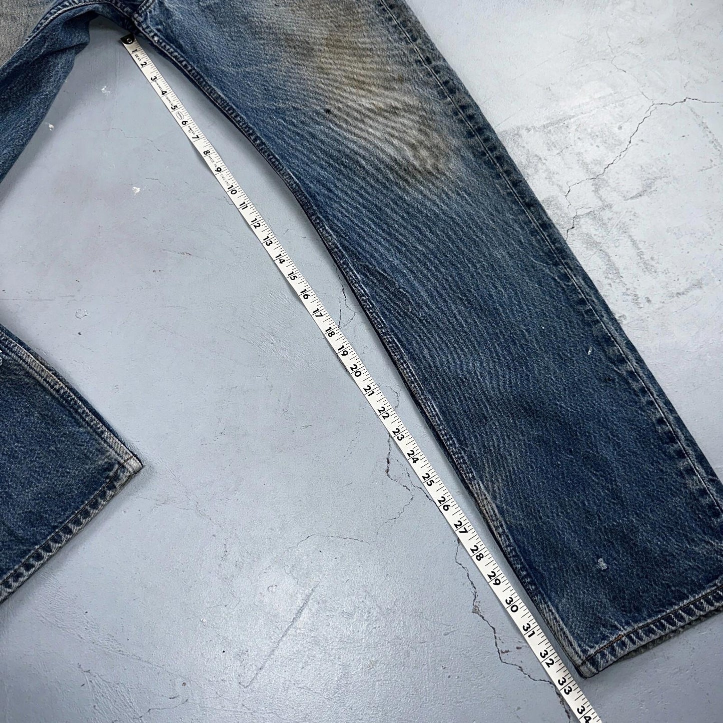 Levis 501 Vintage 90s XX Straight Leg Jeans Y2K Blue Med Wash 36x38 Act 34x33