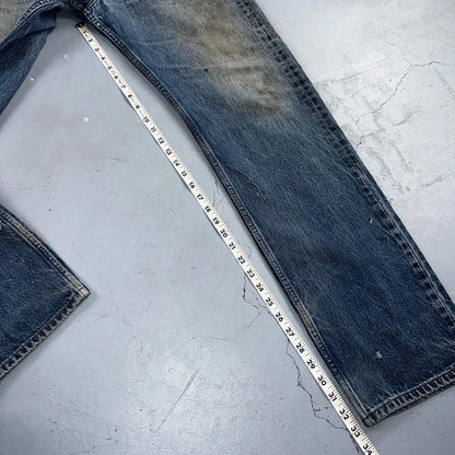 Levis 501 Vintage 90s XX Straight Leg Jeans Y2K Blue Med Wash 36x38 Act 34x33