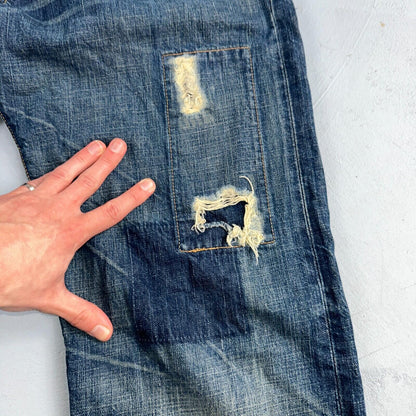 Levis 501 Vintage 90s XX Straight Leg Jeans Y2K Med Wash 34x34 Act 33x34