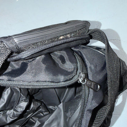Vintage Nike Duffle Gym Bag Black Red Check Swoosh White Tag Basketball Large
