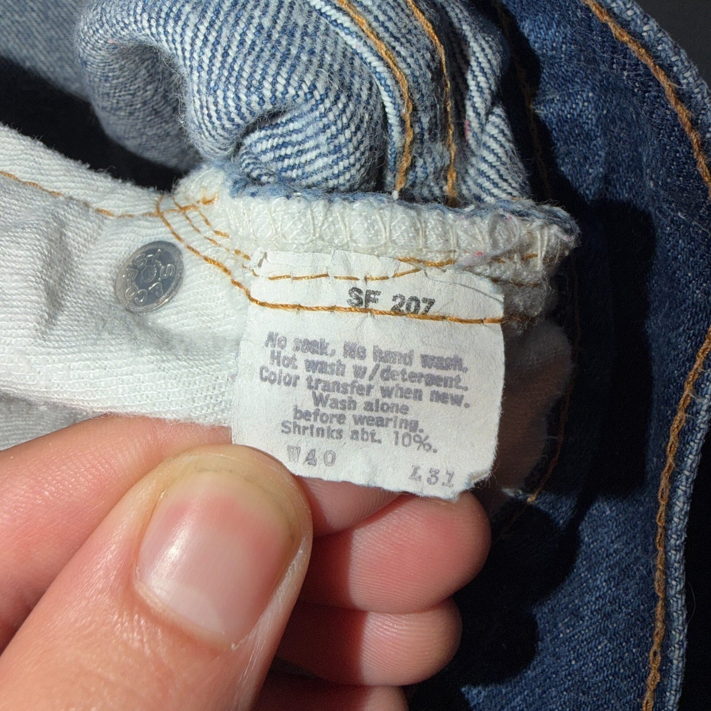 Levis 501 Vintage 80s USA XX Straight Leg Jeans Blue Dark Wash 40x31 Act 37x28