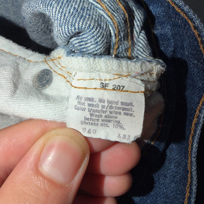 Levis 501 Vintage 80s USA XX Straight Leg Jeans Blue Dark Wash 40x31 Act 37x28