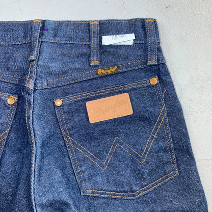 VTG Wrangler Men's 13MWZ Dark Wash High Rise Rigid Cowboy Jeans 28x33 Talon USA