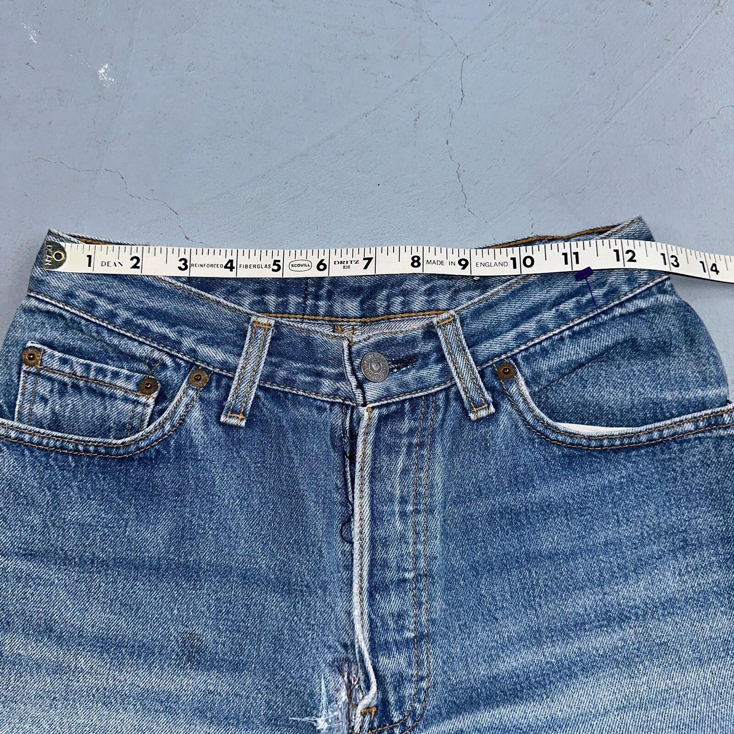 Levis 501 Vintage 80s USA XX Womens Jeans Blue High Rise Tapered 17501 25x27
