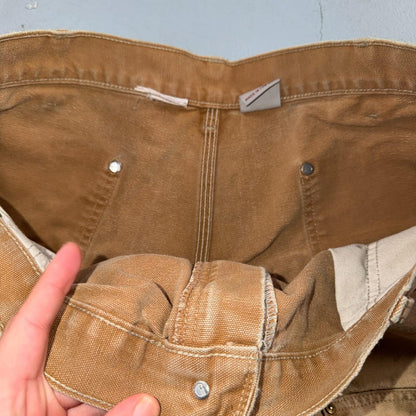 Carhartt VTG Double Knee Carpenter Pants B01 USA BRN Brown 36x28 Thrashed