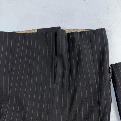 VTG Mens Suit 36 Double Breast 8 Button Jacket Sport Coat Rockabilly 50s Striped