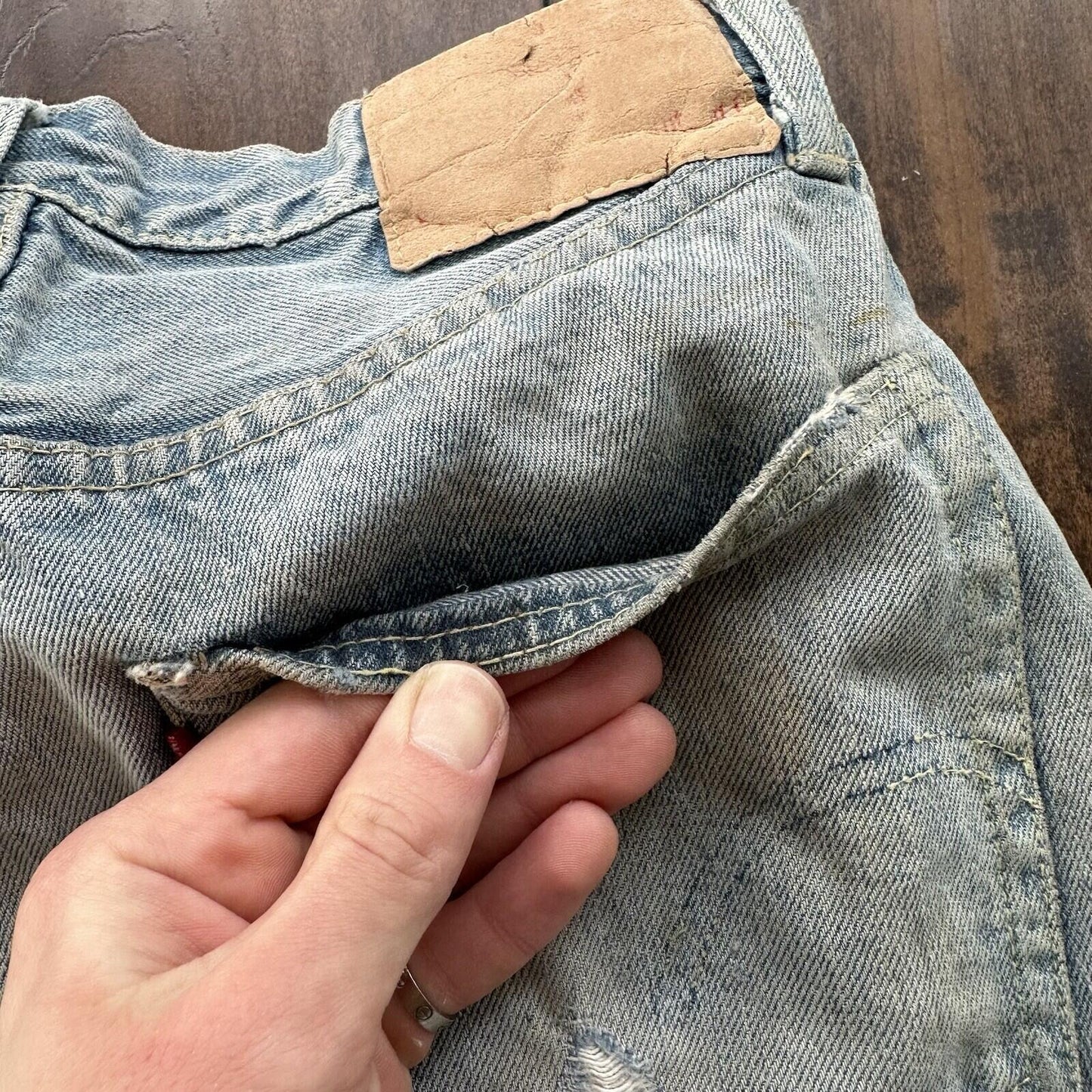 Levis 501 XX Big E True Vintage 50s Redline Hidden Rivets Jeans 1950s 60s 26x26