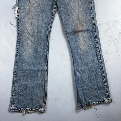 Levis 517 Vintage 80s USA Red Tab Bootcut Flare Blue Denim Jeans Act 34x30
