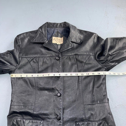 Remy Leather Blazer Jacket Women’s 10 Leather Fashions Black Western Made USA