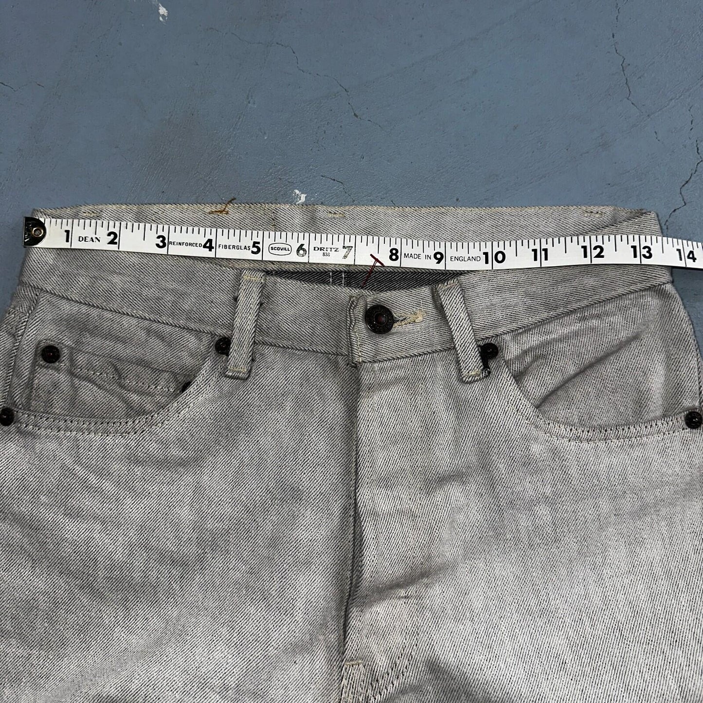 Levis 501 Vintage 80s USA XX Straight Leg Jeans Gray Light Wash 28x32 Act 27x31