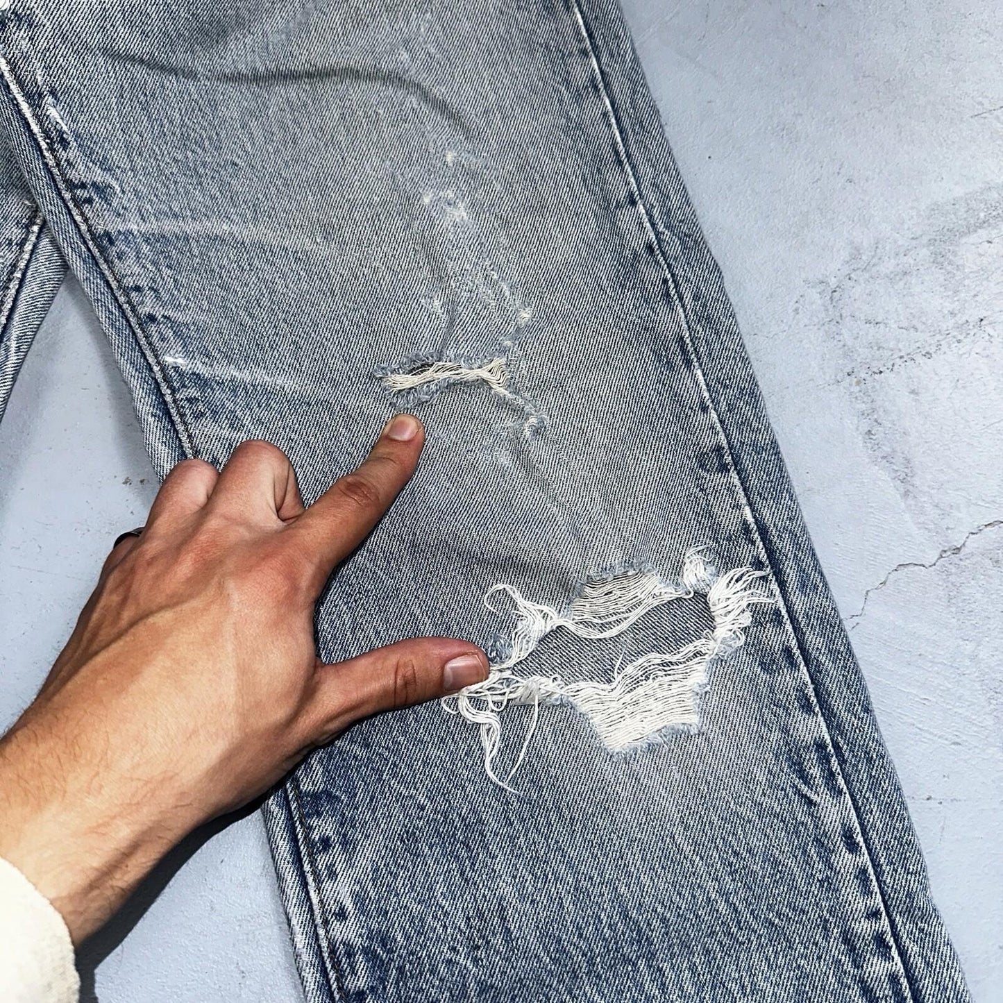 Levis 501 Vintage 80s USA XX Straight Leg Jeans 32x31 Thrashed Wash Act 30x26