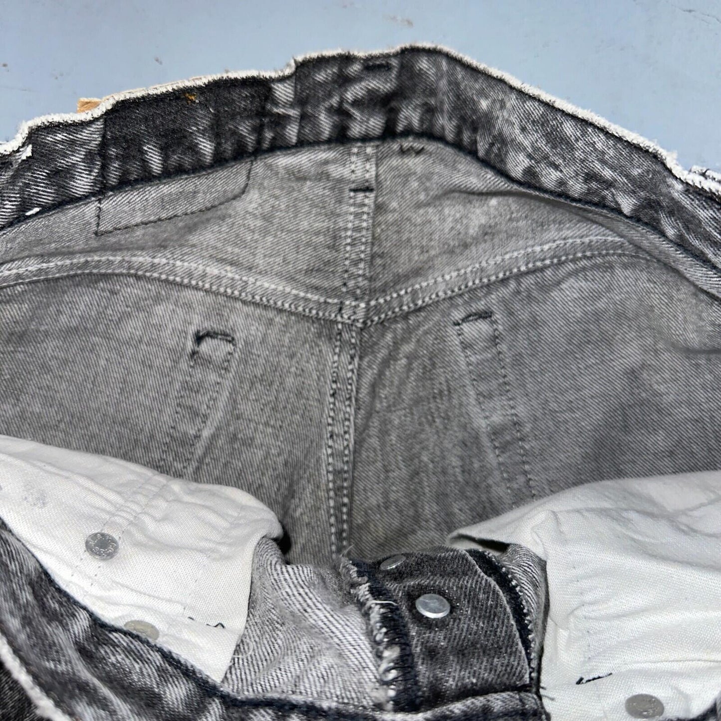 Levis 501 Vintage 90s USA XX Straight Leg Jeans Black Acid Wash 30x32 Act 28x31