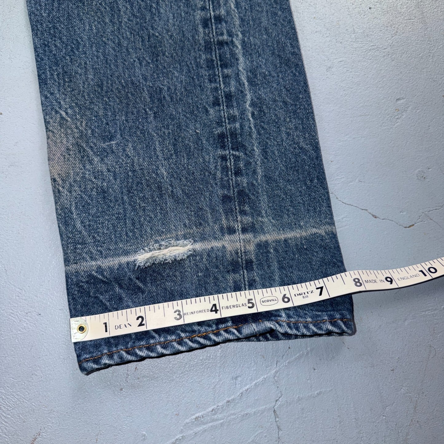 Levis 501 Vintage 80s Redline Selvedge USA XX Jeans Light Wash 31x40 Act 29x35