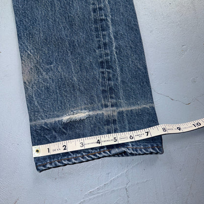Levis 501 Vintage 80s Redline Selvedge USA XX Jeans Light Wash 31x40 Act 29x35