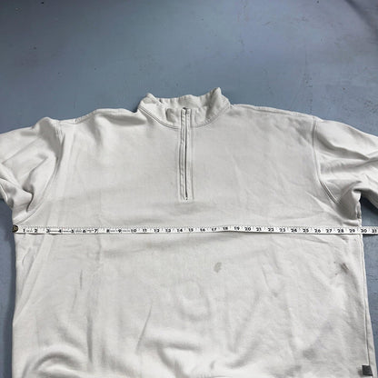 Nike Sweatshirt Mens 2XL White Pull Over Quarter Zip Golf Vintage Y2K