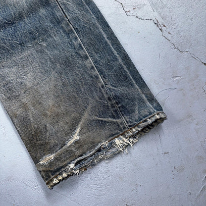 Levis 501 Vintage 80s Redline Selvedge USA XX Jeans Light Wash 34x34 Act 31x30