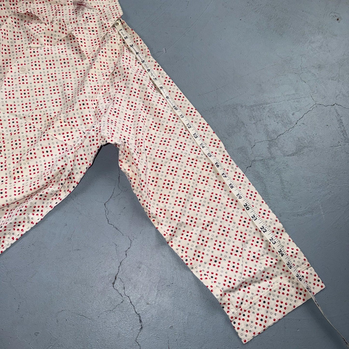 VTG 40s Penneys Cotton Flannel Pajama Set Shirt Pants Hollywood 1940s Rockabilly