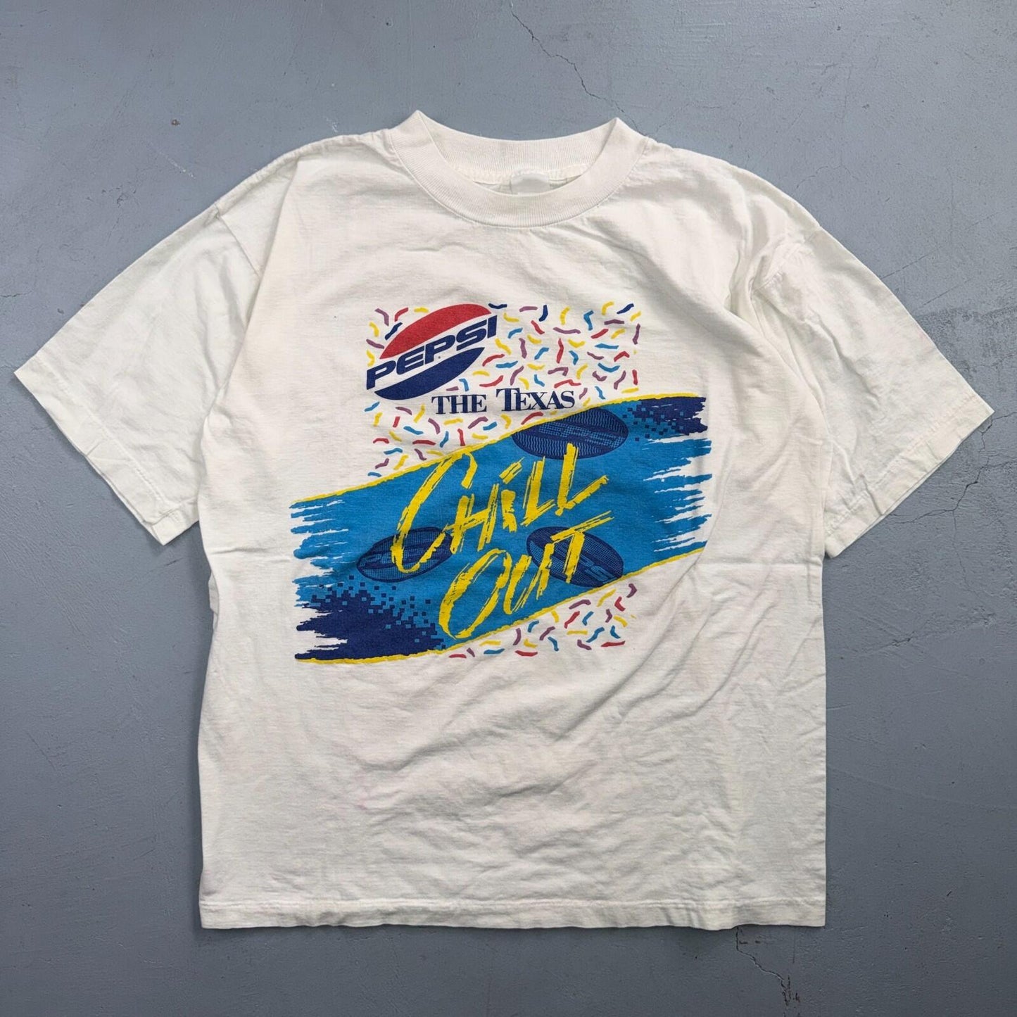 Pepsi Texas Chill Out Vintage T Shirt Single Stitch 90s Graphic Art Soda Drink