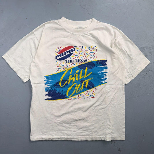 Pepsi Texas Chill Out Vintage T Shirt Single Stitch 90s Graphic Art Soda Drink