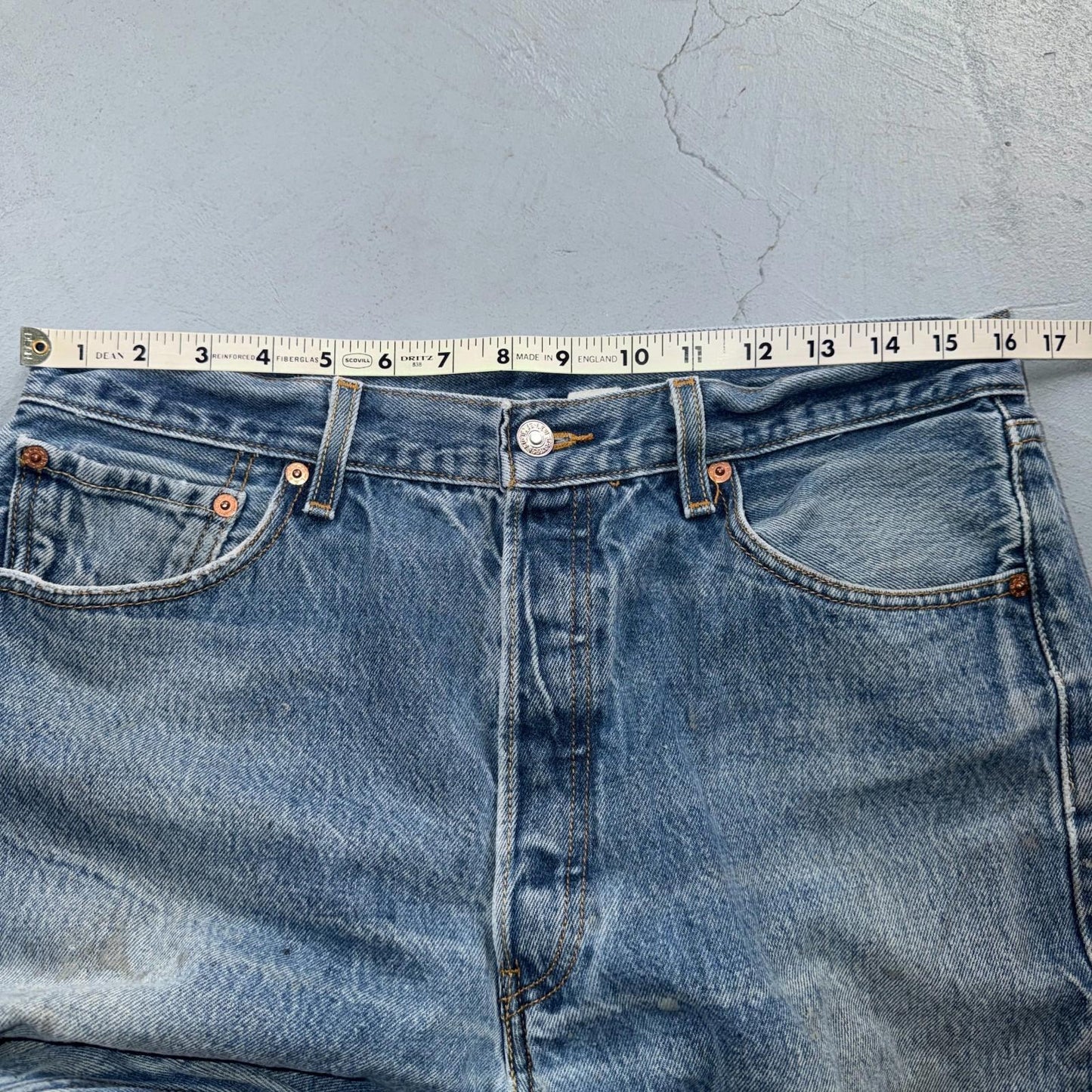 Levis 501 Vintage Y2K Mexico Straight Leg Jeans 35x34 90s Light Wash Act 32x29