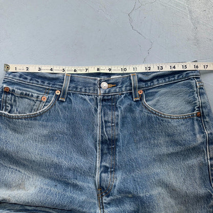 Levis 501 Vintage Y2K Mexico Straight Leg Jeans 35x34 90s Light Wash Act 32x29
