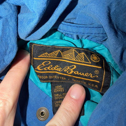 Eddie Bauer VTG 90s Outdoor Outfitter Windbreaker Jacket Blue Men's Size L