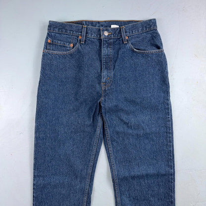 Levis 505 Vintage 90s Red Tab Straight Blue Jeans Med Was 34x34 Act 32x33
