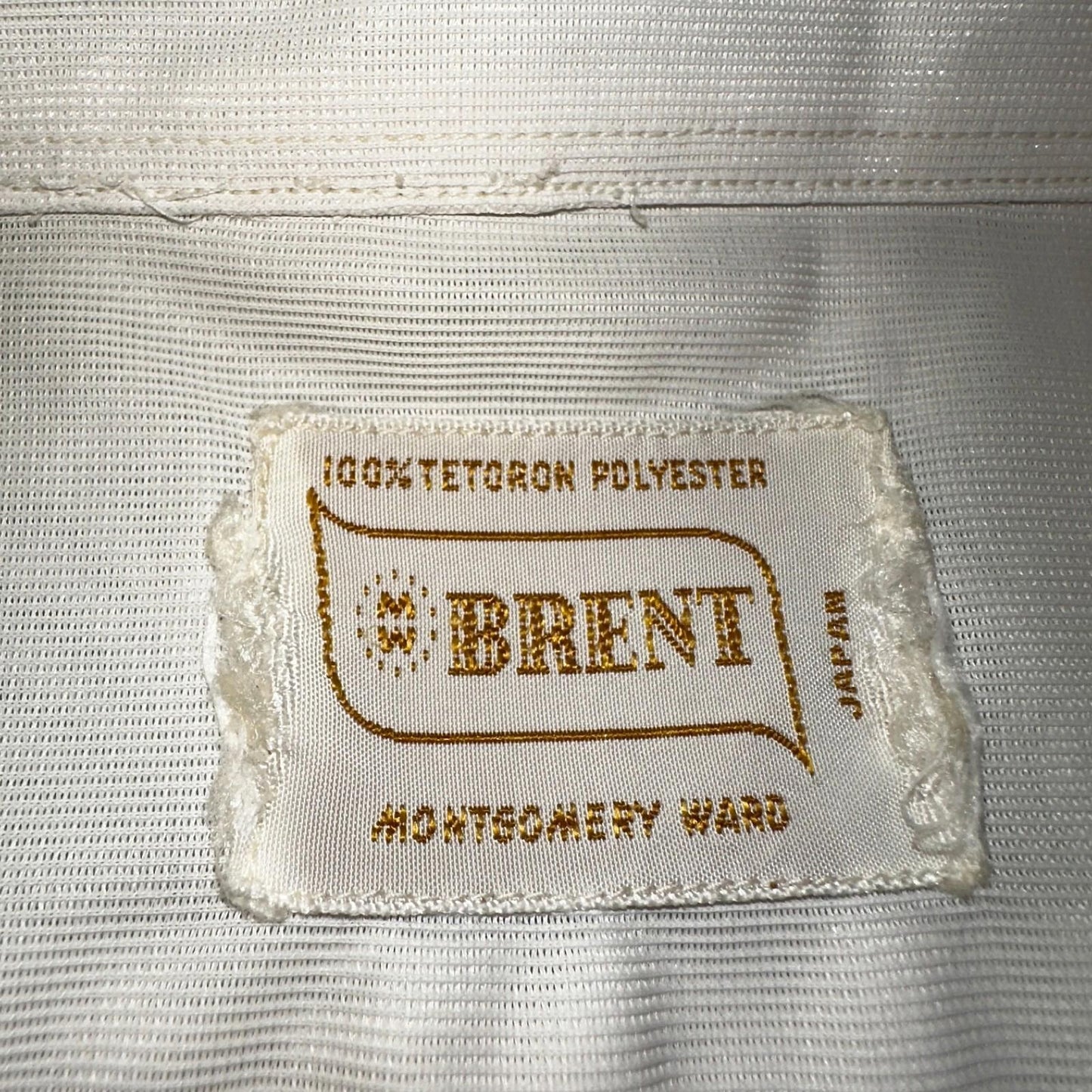 Vintage 60s Brent Shirt Tetoron Polyester Atomic Rockabilly Men 1960s Plain