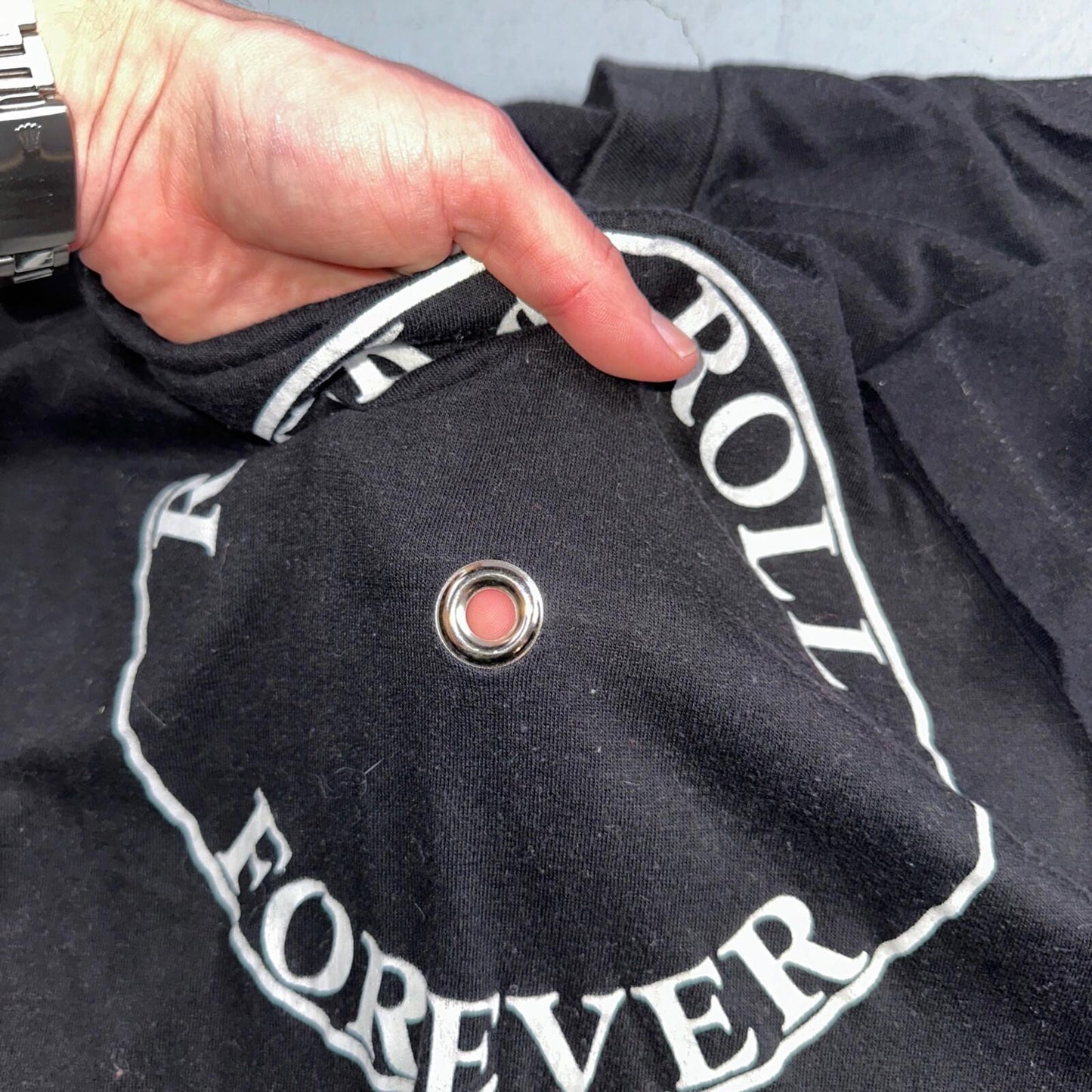 Rock N Roll 70s VTG T Shirt Rockabilly Black Forever Promo Music Band Grunge Rap