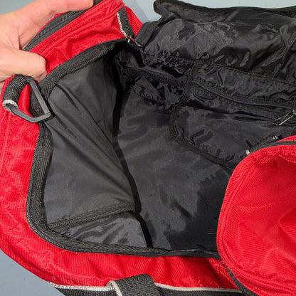 Vintage 1990s NIKE Team Tag Red Large Duffel Bag 90s Gym Classic Travel