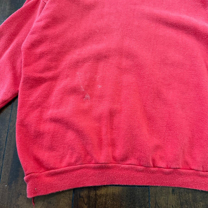 VTG 1960s Rockabilly Sweatshirt Sweater 60s 70s Blank Basic Afterhood USA Red 2
