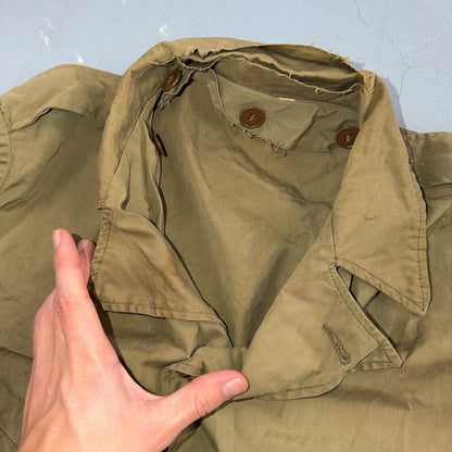 WW2 M41 Army Field Jacket Military 1940s WWII M-1941 Civilian? Unlined Rips