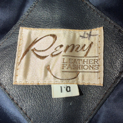 Remy Leather Blazer Jacket Women’s 10 Leather Fashions Black Western Made USA